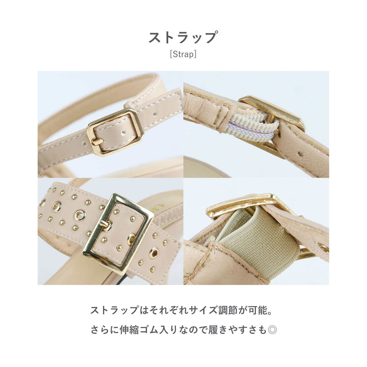 ♡トレンド感アップ♡スリングバックスタッズパンプス✨